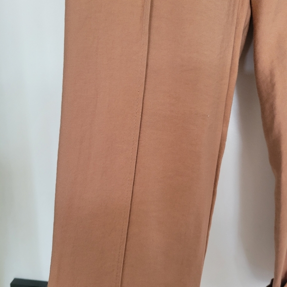 A‎ New Day High Rise Slim Fit Pintuck Ankle Pants Casual Women Brown Egg Size 2 - Picture 4 of 10